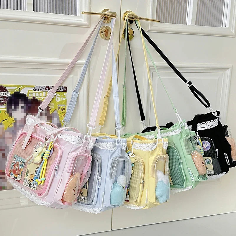 Large Capacity Ita Bag Anime Two-dimension Lolita Tote Bag Clear Window Crossbody Shoulder Bag Handbag Gift For Friends