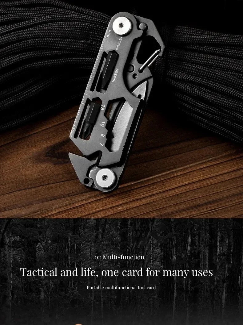 Multifunctional EDC Tool Card Folding Scissor Knife Outdoor Camping Gear
