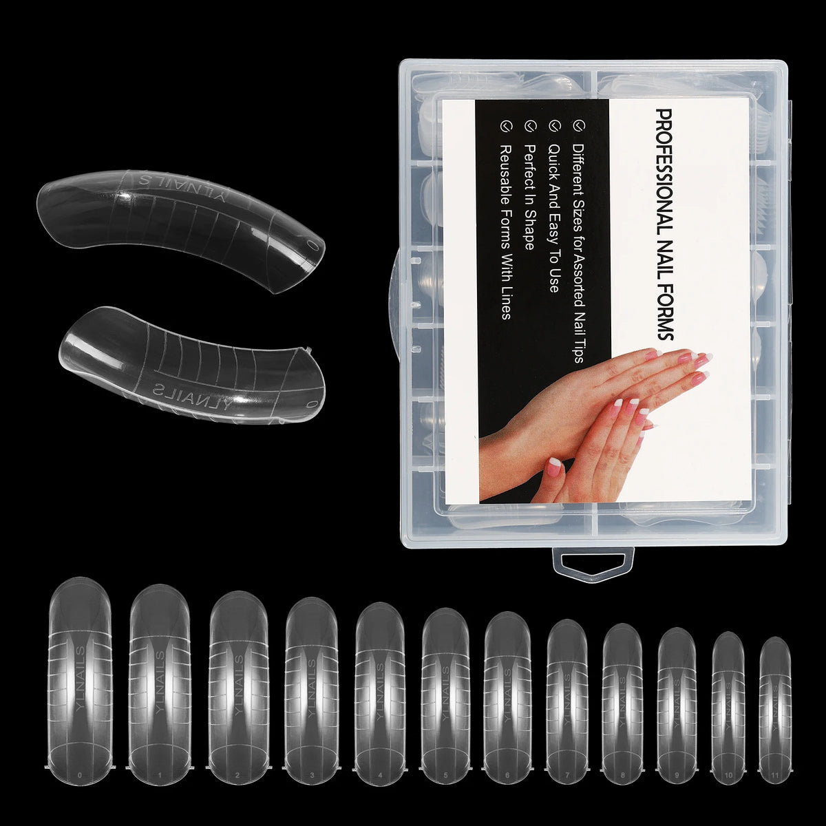 BNG Top Forms for Nails Dual Forms Nails Forms for Extension Full Cover Quick Building Gel Mold Tips Poly Nail Gel Mold
