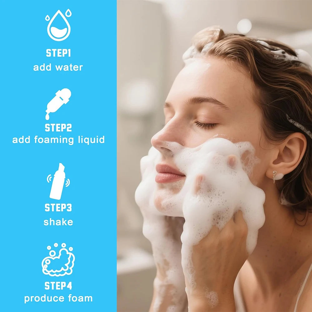 100/150/200ml Plastic Foam Pump Bottle Empty Face Eyelashes Cosmetic Bottle Cleaner Soap Dispenser Foam Bottle