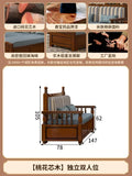 Solid wood sofa living room concubine combination small apartment dual-purpose storage