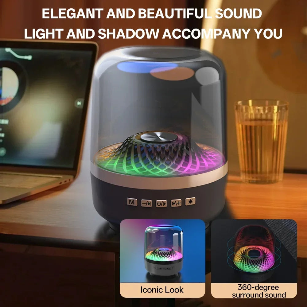 Portable Wireless Soundbar Bluetooth 5.3 Home Theater Speaker Subwoofer Hi-Fi Acoustic Breathing Lamp for Android IOS