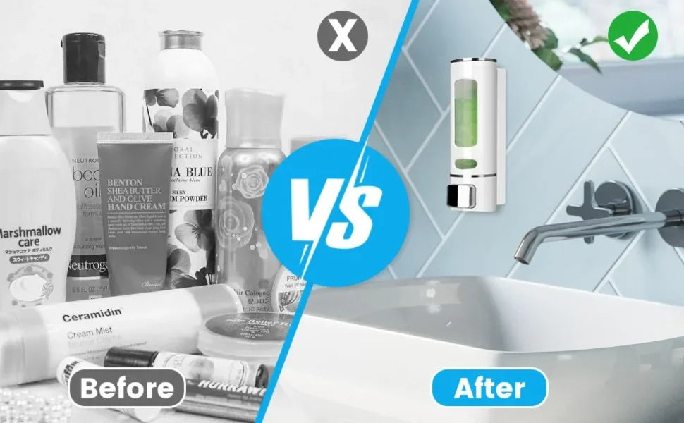 Liquid Soap Dispenser 400ml Wall Mounted Refillable for Bathroom Kitchen Hotel Shower Gel Lotion Pump for Toilet Bathroom Hotel