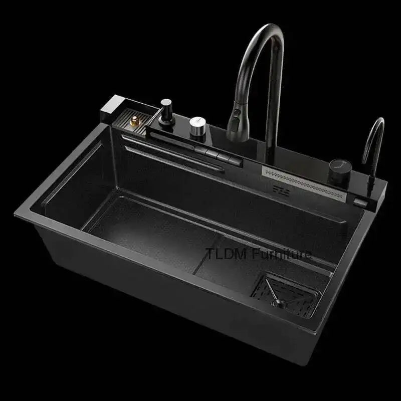 Sinks Creative Smart Kitchen Sinks for Apartments Modern Metal Multi-functional Sinks Kitchen Luxury Household for Rental Houses