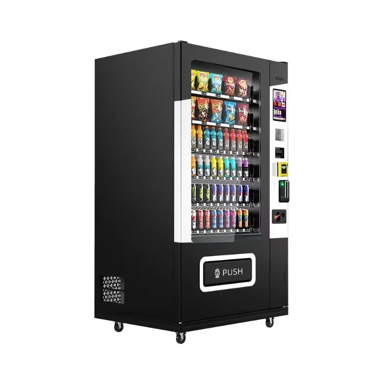 Vending Machine for Foods and Drinks 10 Inch Touch Screen Supports Card Cash and Coin Payment Popular in Europe and America