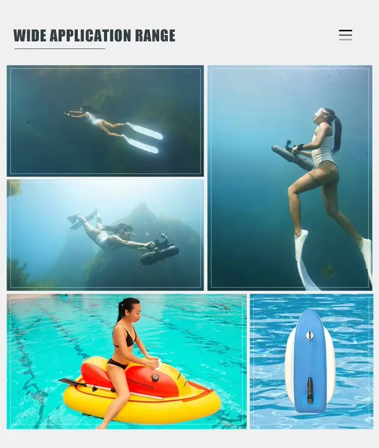 Camolech New 900W Underwater Sea Diving Scooter SUP Motor Electric Fin Propeller Removable Battery for Pool Diving