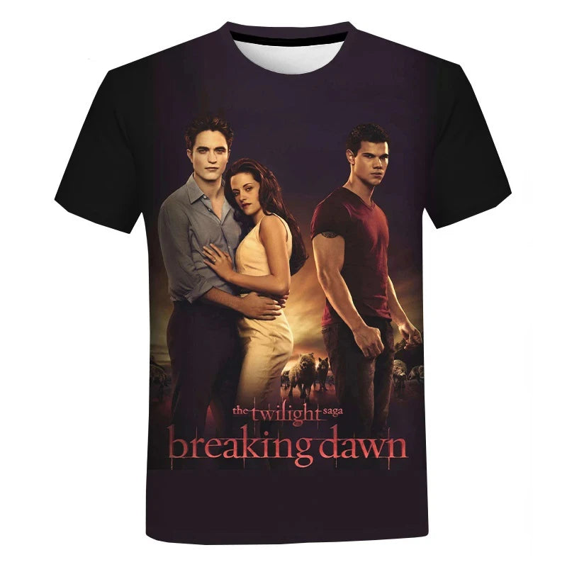 Summer The Twilight Saga 3D Printed T-Shirts Men Women Casual Fashion Oversized Short Sleeve T Shirt Male Tees Tops Man Clothing