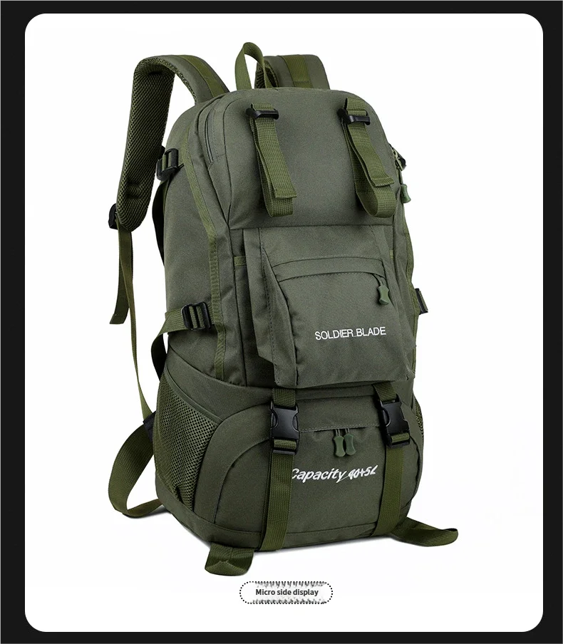 40L Travel Tactical Backpack Men Women Outdoor Travel Cycling Large Capacity Waterproof Lightweight Weight-Lifting Hiking Bag