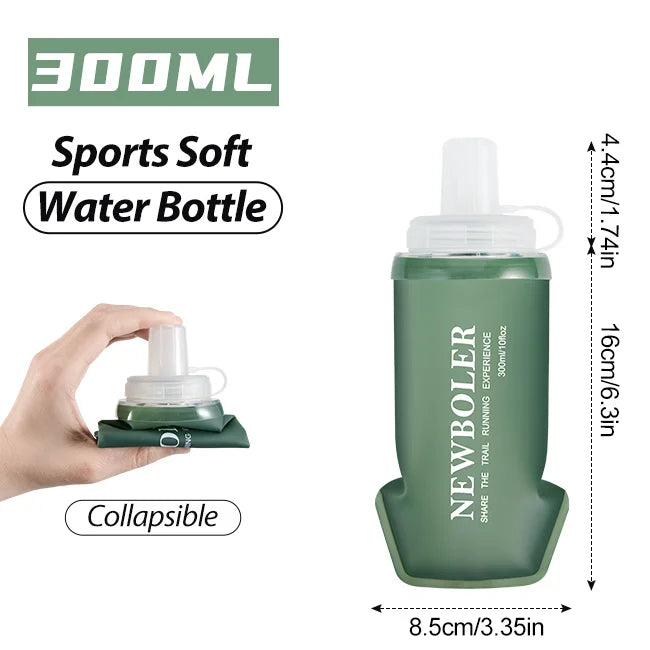 NEWBOLER Sports Water Bottles BPA-Free Collapsible Soft Flask Running Camping Hiking Hydro Flask Soft Water Bottle for Hydration