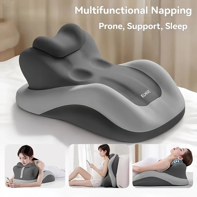 Adjustable Wedge Pillow, Ergonomic Prone Cushion Designed for Comfortable Phone Use And Gaming in Bed. Contoured Support