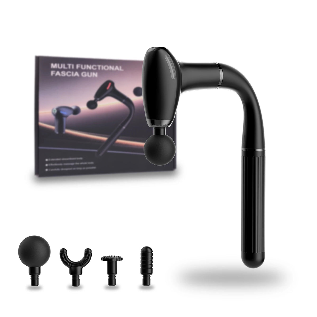 Mulit functional fascia gun with Extended Handle Percussion Back Massager for muscle relaxation  Back Waist Body Massage
