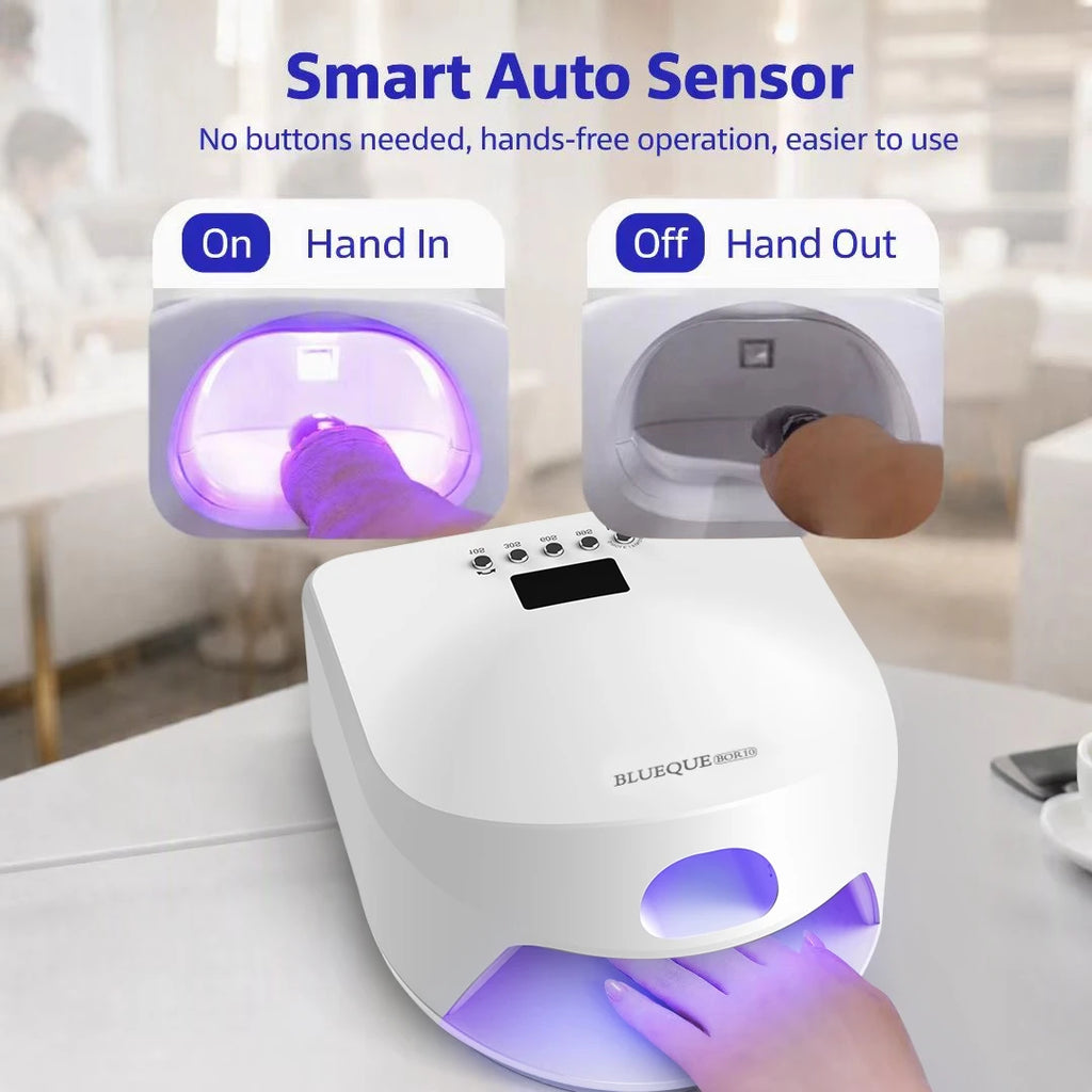 Professional 2-in-1 UV LED Nail Lamp 57 LED Beads Independent Thumb Light Auto Sensor Gel Polish Curing Dryer for Nail Art