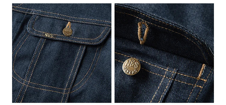 NON STOCK FLYERS Primary Color Left Oblique Anti-shrink Denim 101J Short Denim Jacket Retro Knight Jacket