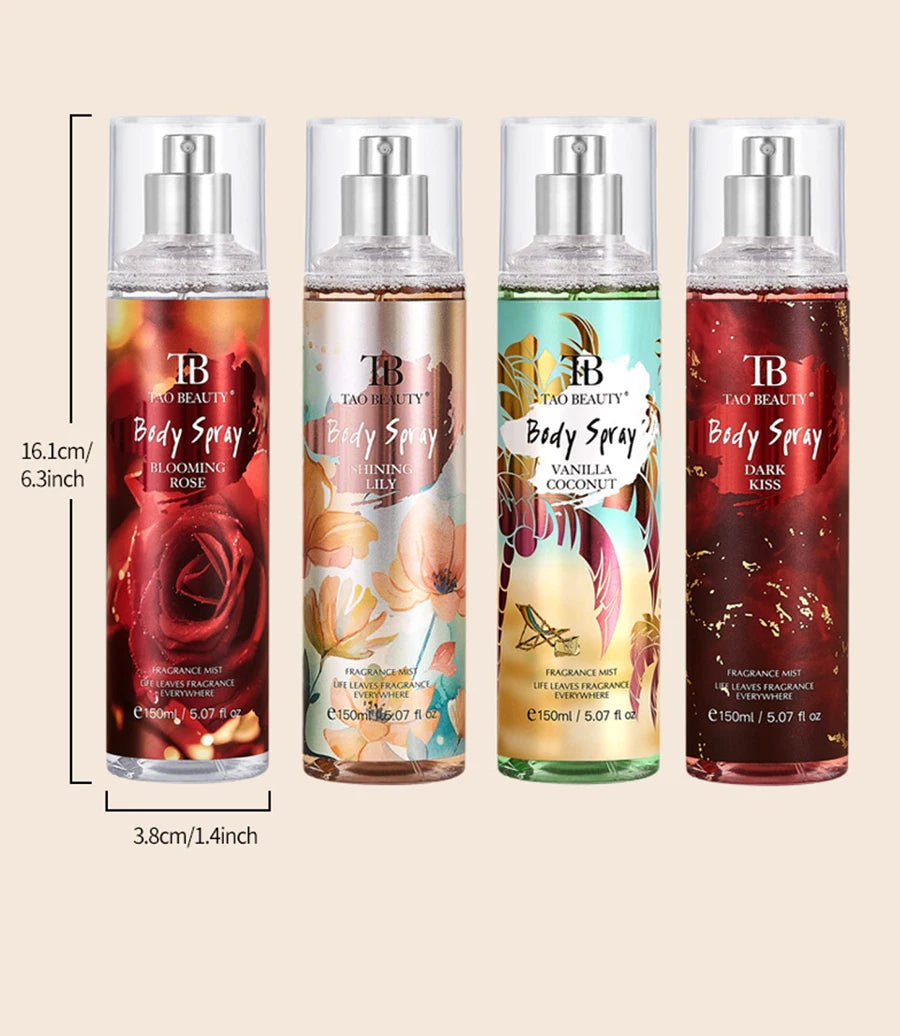 150ml Fragrance Spray, Long-Lasting Perfume, Light Floral Fruity Scent, Rich Rose Blackberry Botanical Fresh Scent Spray