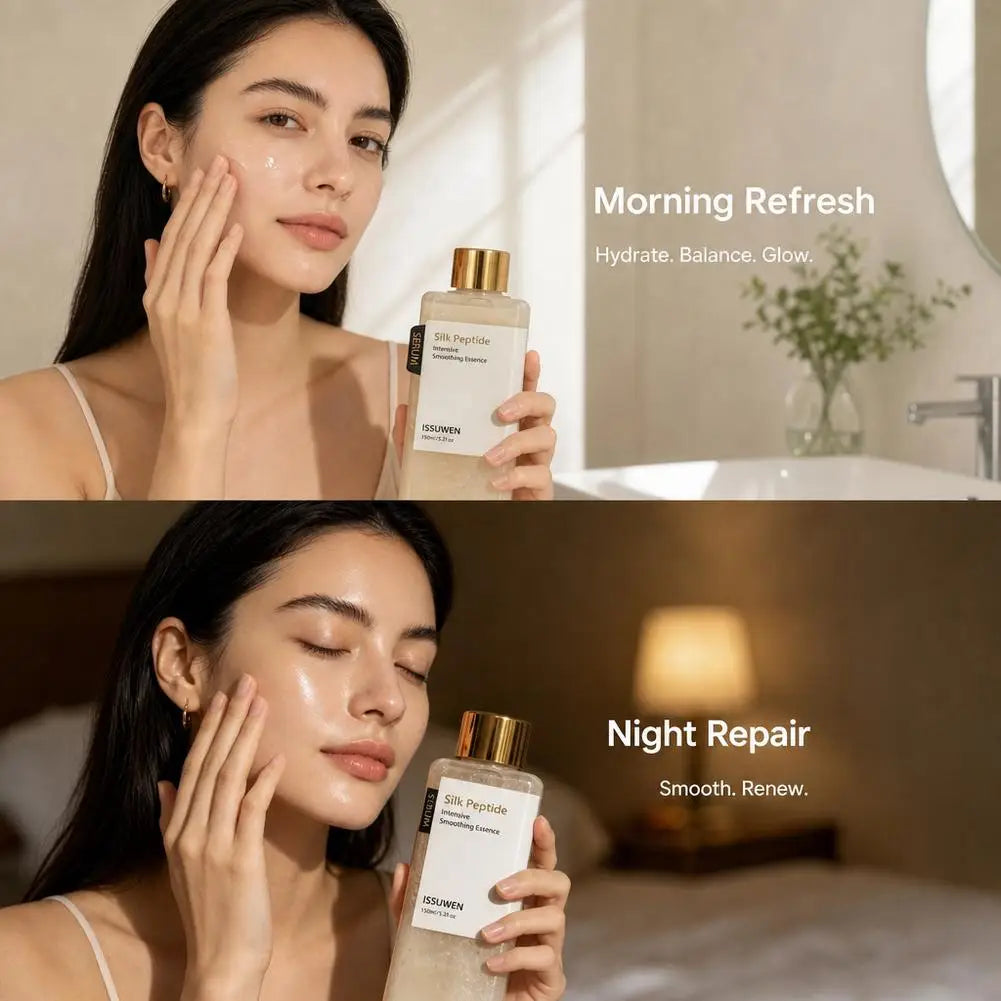 Silk Peptide Intensive Smoothing Essence Toner Relieve Skin Sensitivity Dryness  Quick Absorb Hydrating Basic Korean skincare
