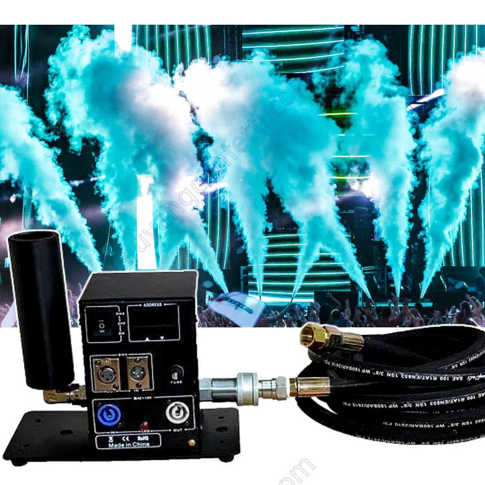 High Power Stage Wedding Effect CO2 Jet Machine 100W DMX512 Control CO2 Smoke Machine Co2 Effect Fog Smoke for Event Party Club
