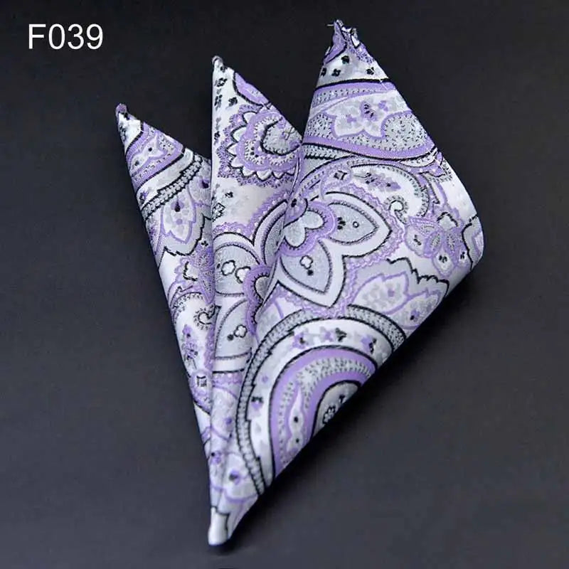 41 Colors Men's Handkerchief Plaid Dot Paisley Hankies Hanky Business Pocket Square Chest Towel 25*25CM