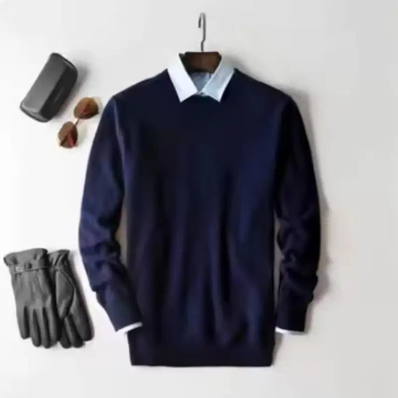 Cashmere Cotton Blended Thick Pullover Men Sweater 2025 Autumn Winter Jersey Hombre Jumper Pull Homme Hiver Knitted Sweaters
