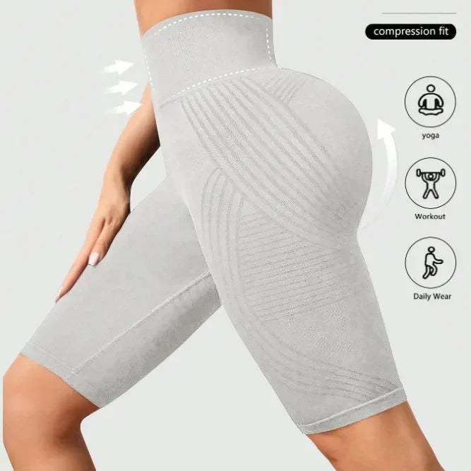 Anti-Cellulite 3D Compression Biker Shorts High Waisted Butt Lifting Tummy Control Training Cellulite Slimming Workout Shorts