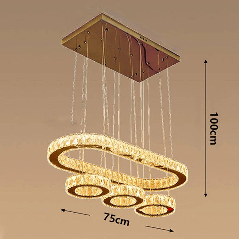 Home Decorationpendant Lights, Luxury Crystal Living Room Chandelier, Dining Room Pendant Lamp, Ceiling Light, Indoor Lighting