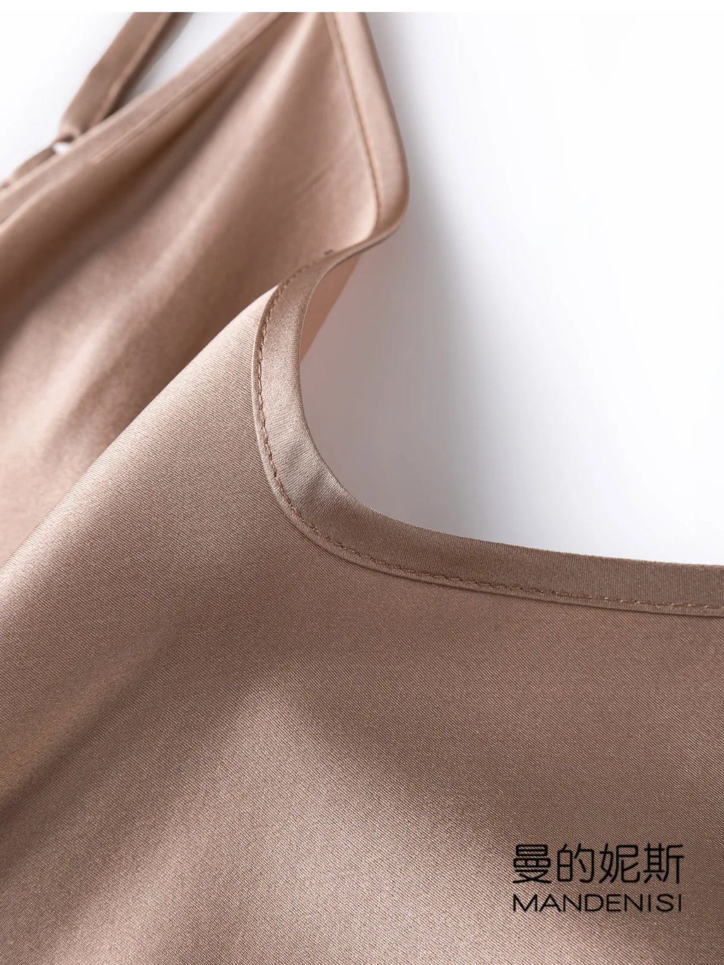 Tcyeek Woman Long Dress, 100%Real Silk, V Neck, Solid Spaghetti Strap Dresses, 2025 Elegant Chic Clothes
