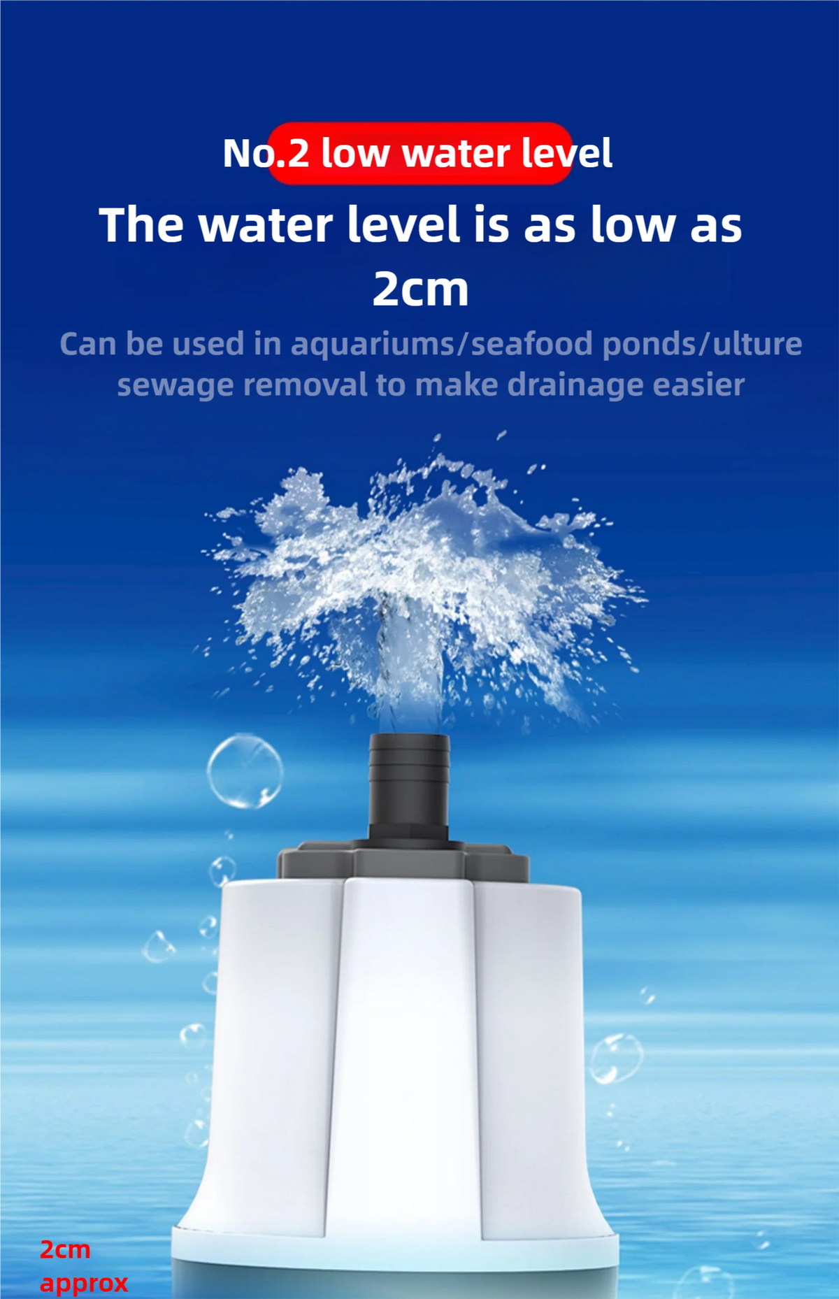 Submersible pump fish pond water bottom suction pump fish pond filtration circulating water pump koi fish pond water device