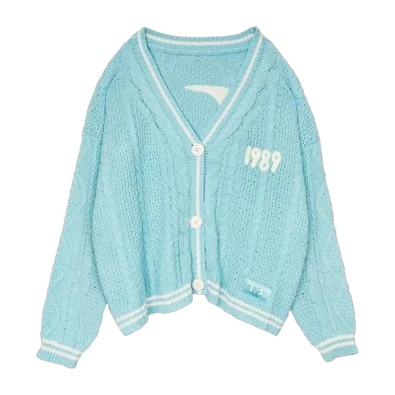 Speak Now Cardigan TS Golden Star Embroidery Button Up Purple Sweater TV Album Cardigan Gift Fall Winter Vintage Outfit