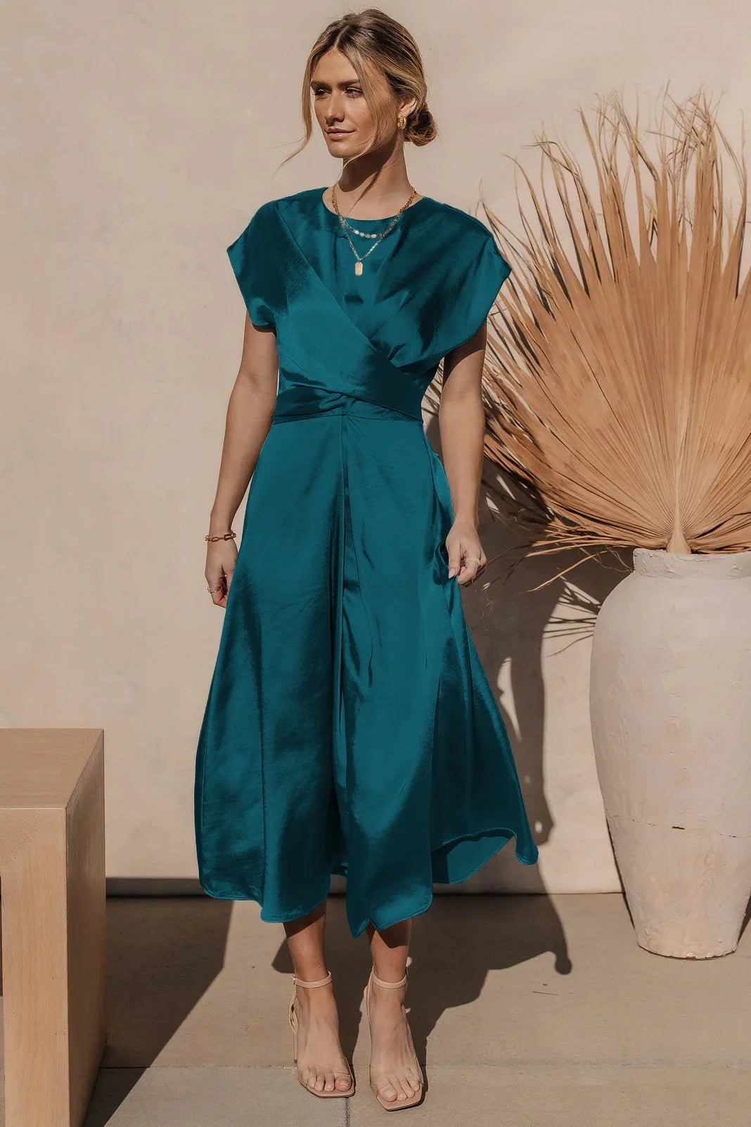 High Quality Spot Wholesale Fashion Summer Women Clothing High-end Satin Binding Elegant Drape Light Evening Dress Vestidos Y2k