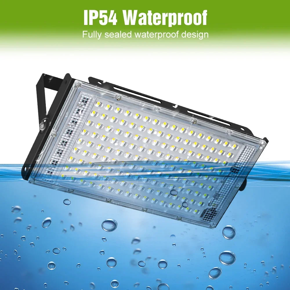 200W Outdoor LED Floodlight Super Bright 220V Waterproof Street Lamps Garden Backyard Commercia Exterior Wall Mount Lighting