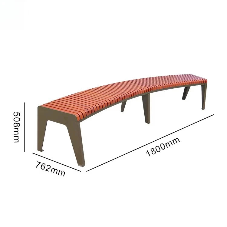 Classic Outdoor Furniture Street Round Bench Outdoor Long Wood Benches