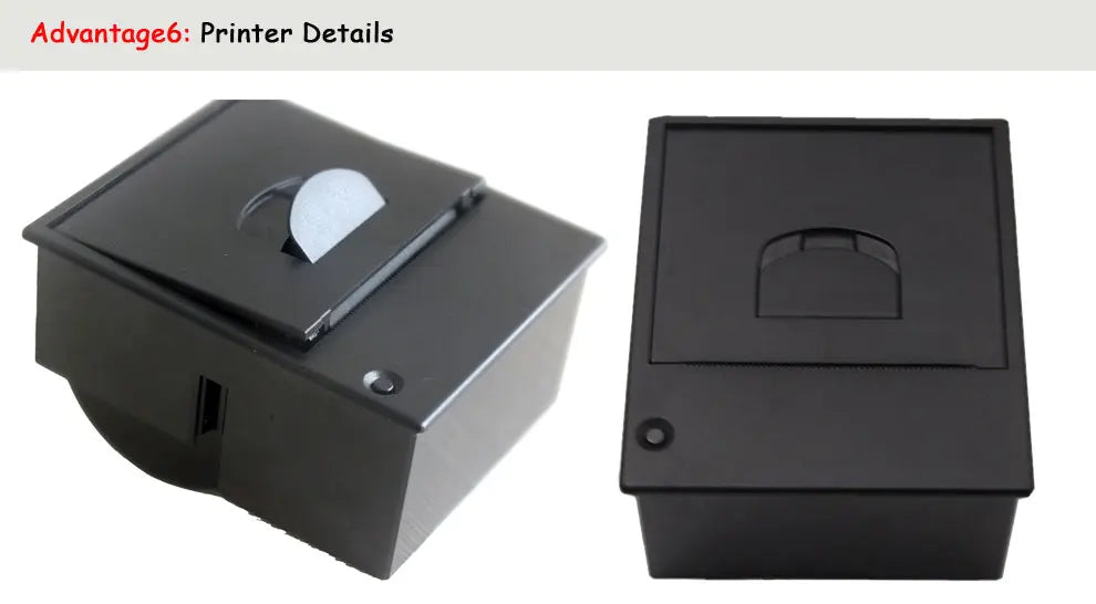 HSPOS QR72 58mm Panel Embedded Printer RS232 TTL 82x58mm DC5-12V 50mm Roll 5M MCBF for Kiosk Vending Machine POS Cash Register