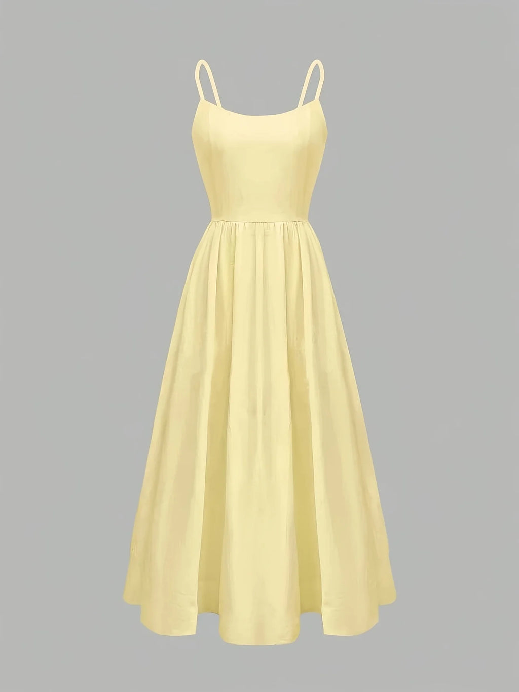 Elegant Directed Pure Color Sleeveless Chic Strap Dress Fashion Minimalist Design Casual Comfortable Fit Female Vestidos