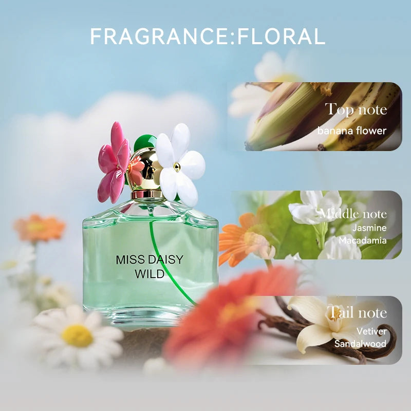 Daisy Eau De Toilette for Women - Classic Floral & Fruity Fragrance - Violet Leaf, Grapefruit & Vanilla - Long-lasting Fragrance
