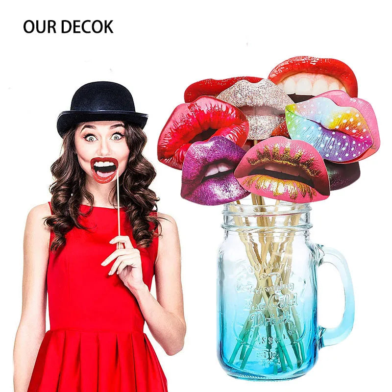Photo Props Photobooth Just Merried Funny Glasses DIY Birthday Baby Shower Boy Girl Photo Booth Props Wedding Decorations