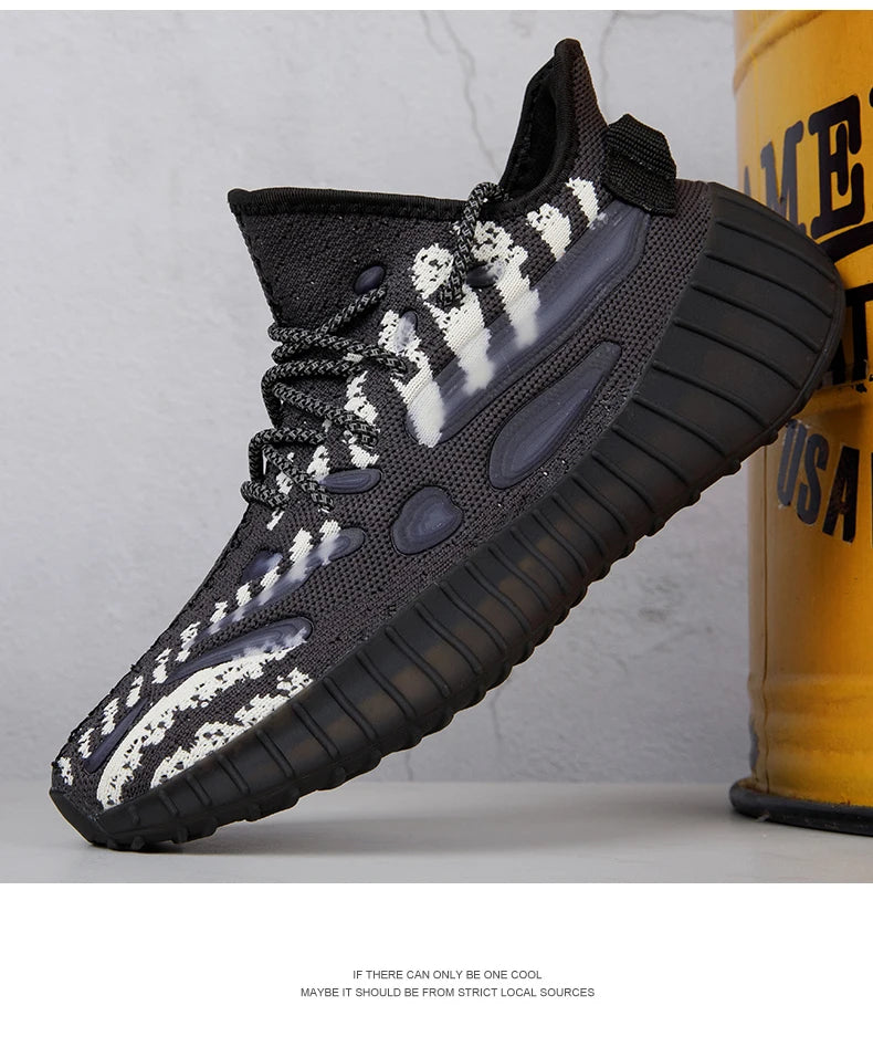 New Autumn-style Boyfriend Mesh Shoes, Breathable Casual Sports Shoes, Popcorn Sole Lightweight Running Shoes