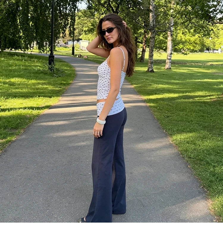 Sisjuly French Holiday Polka Dot Print Slim Fit Casual Shorts Set Women's Fashion Summer Outfit Two-Piece Suit Polyester Fabric
