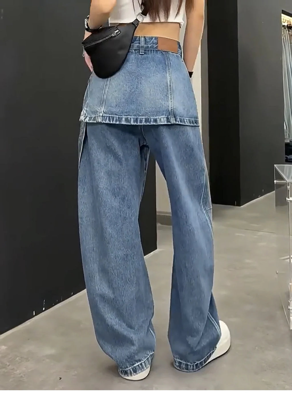 Women Jeans Autumn 2025 New Fashion jeans Pocket patchwork asymmetry Design Long Trousers Women's Clothing Cotton thin pants