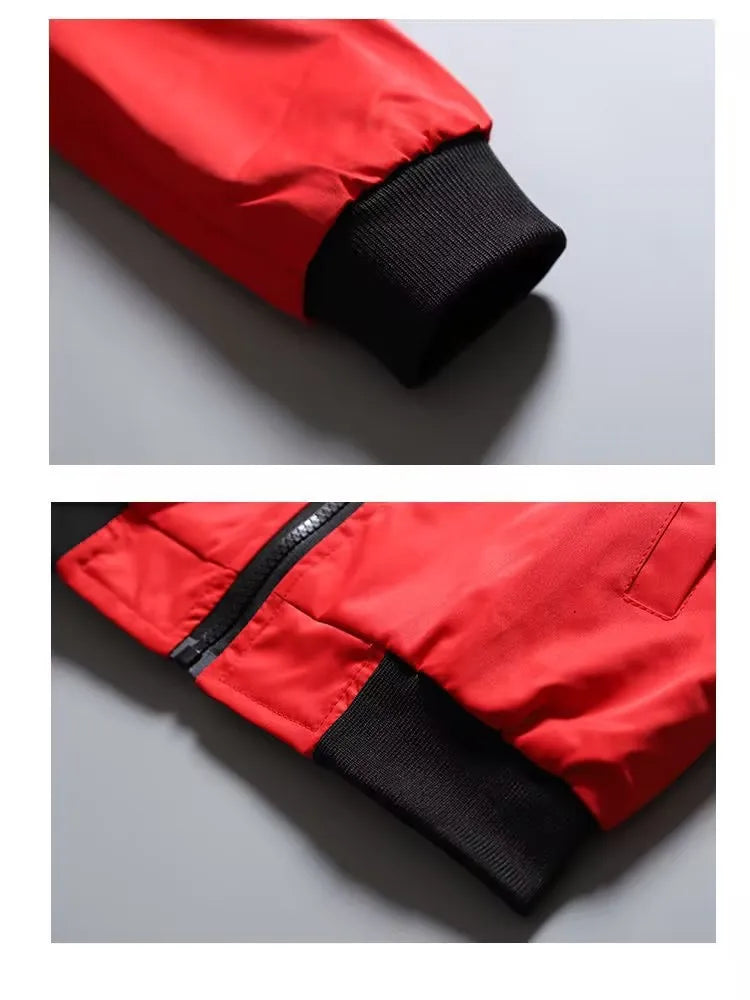Teen Boys Double Sided Wear Bomber Jacket 2026 Spring Autumn Children Handsome Zipper Coat Fashion Kids Clothing for Ages 4-14