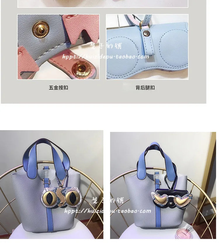 ins cartoon cute glasses case portable men and women sunglasses myopia glasses organizer bag protective sleeve glasses bag charm