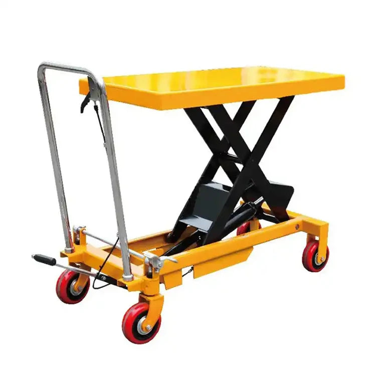 Portable 350kg 500kg Manual Hydraulic Small Scissor Lift Table Trolley
