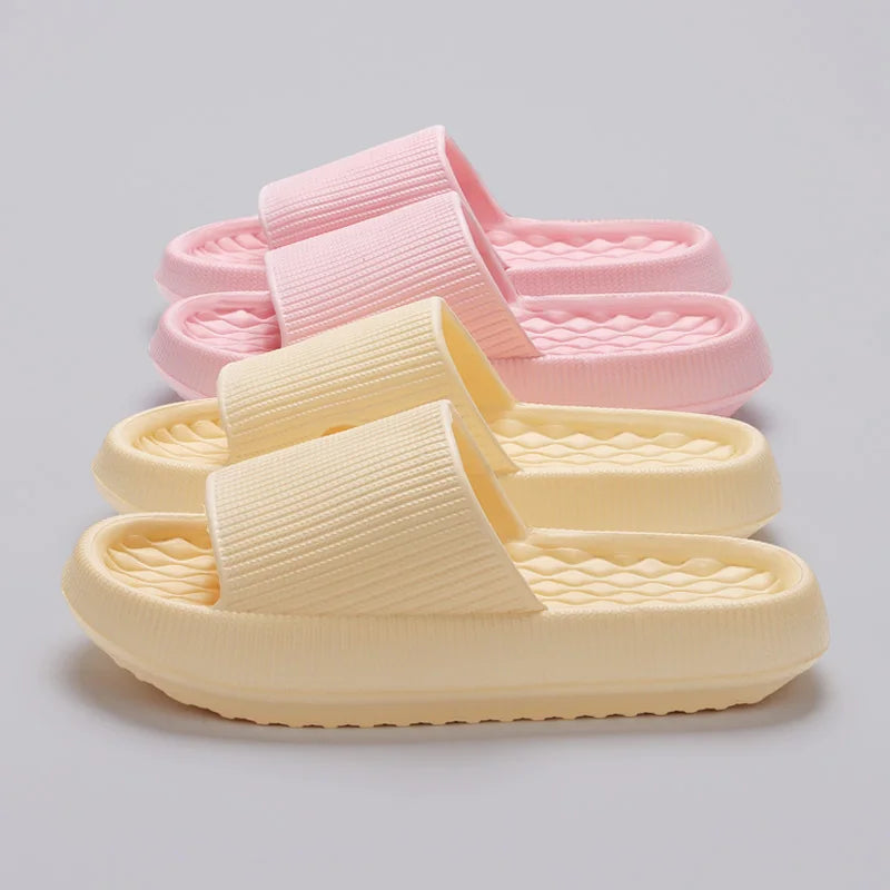 Women's Thick Platform Cloud Slippers EVA Soft Sole Pillow Slides Summer Beach Flip Flops Women Non Slip Bathroom Home Slippers