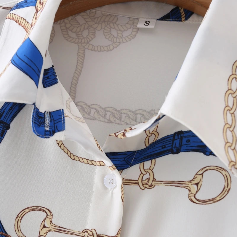 2025 New Women's Shirt Dress Fashion Floral Printing Long Sleeve Lapel Button Dress Casual Loose Streetwear Cardigan Dresses