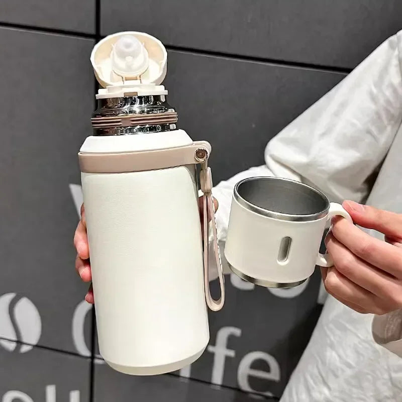 600ML Thermal Water Bottle Stainless Steel Thermos Bottle Keep Cold and Hot Water Bottle Thermos for Tea Coffee Vacuum Flasks
