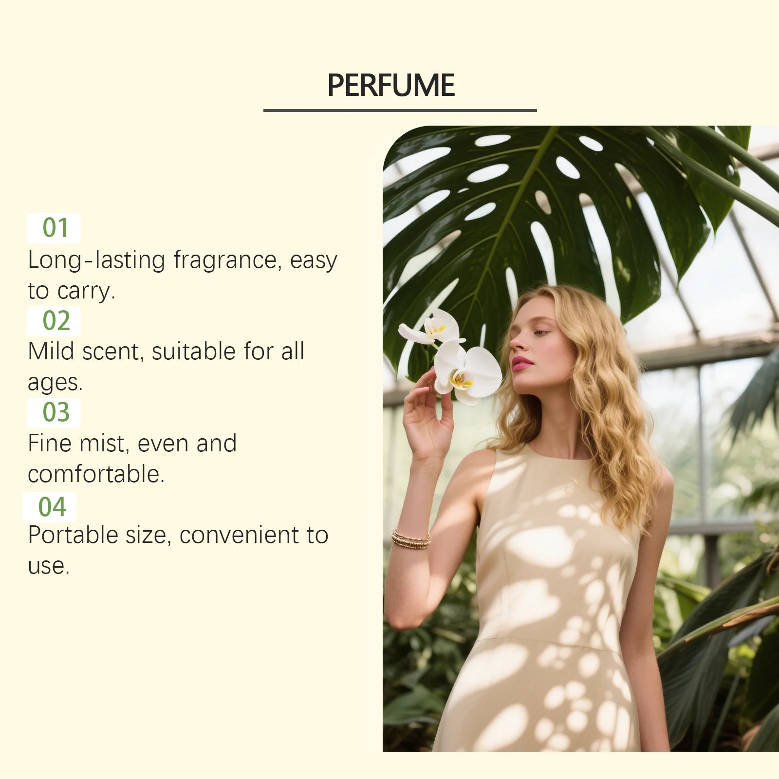 ROXELIS 50ml Fragrance Spray for Women Elegant Sweet Natural Scent Long Lasting Fragrance Portable for Daily Commute Dating