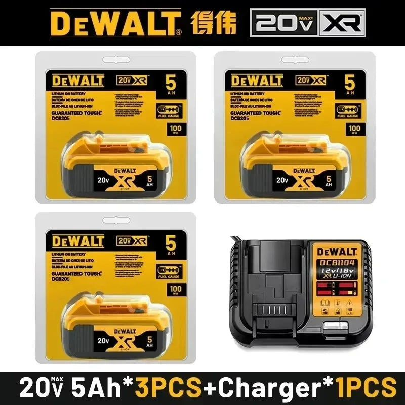 100% Original DeWalt Batteries 20V 6000mAh Li Ion Battery For DCB206 DCB205 DCB204 DCB200 DeWalt Power Tools Air Transport