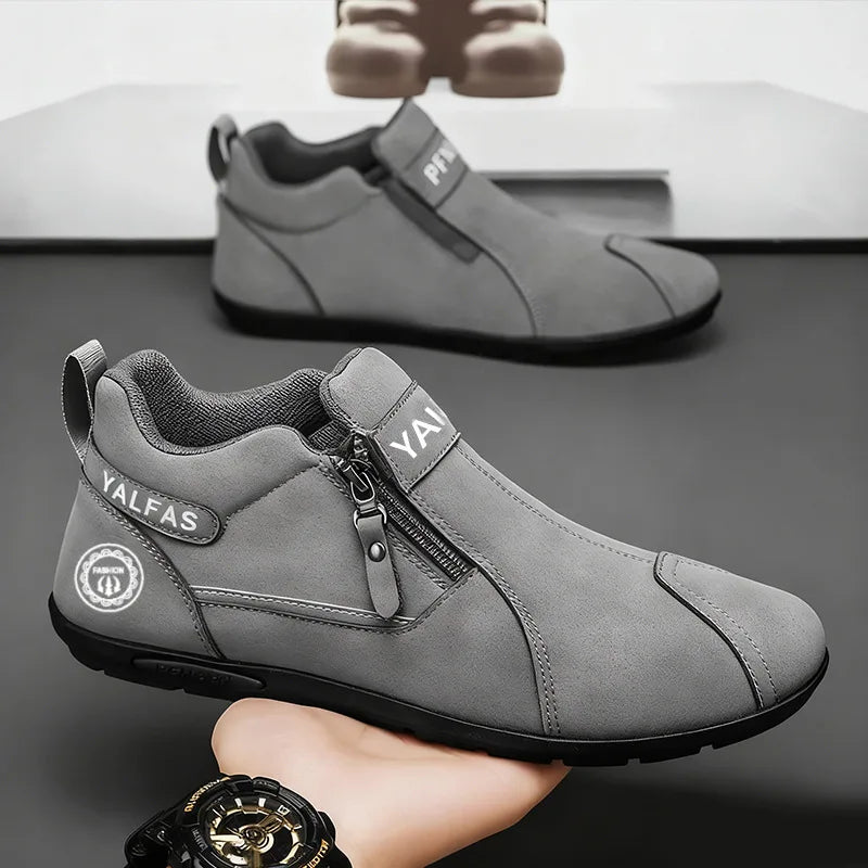 2026 New Men Casual Shoes Lightweight Slip On Sneakers Autumn Winter Flat Work Shoes Loafers Soft Sole Non Slip Walking Shoes