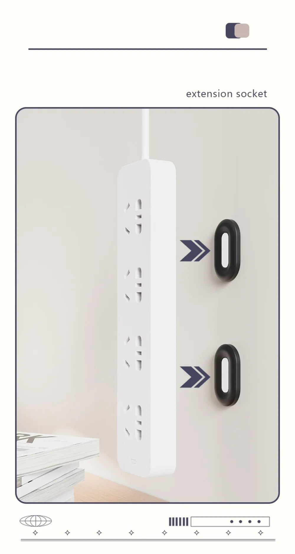 2Pcs/Set Strong Magnetic Adsorption Magnetic Remote Control Holder Self-Adhesive Magnetic Absorption Nanopatch