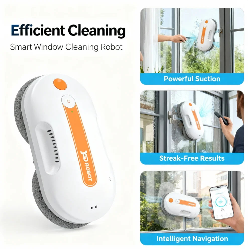 Ultra Low Noise Multifunctional Smart Window Cleaning Robot Household Villa Automatic Glass Cleaning Equipment