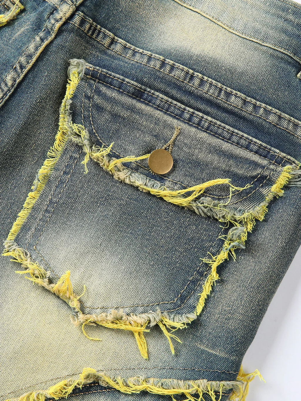 2025 New Men Ripped Stacked Jeans Distressed Slim Fit Skinny Straight Leg Jeans Fashion Hip Hop Denim Pants Casual Streetwear