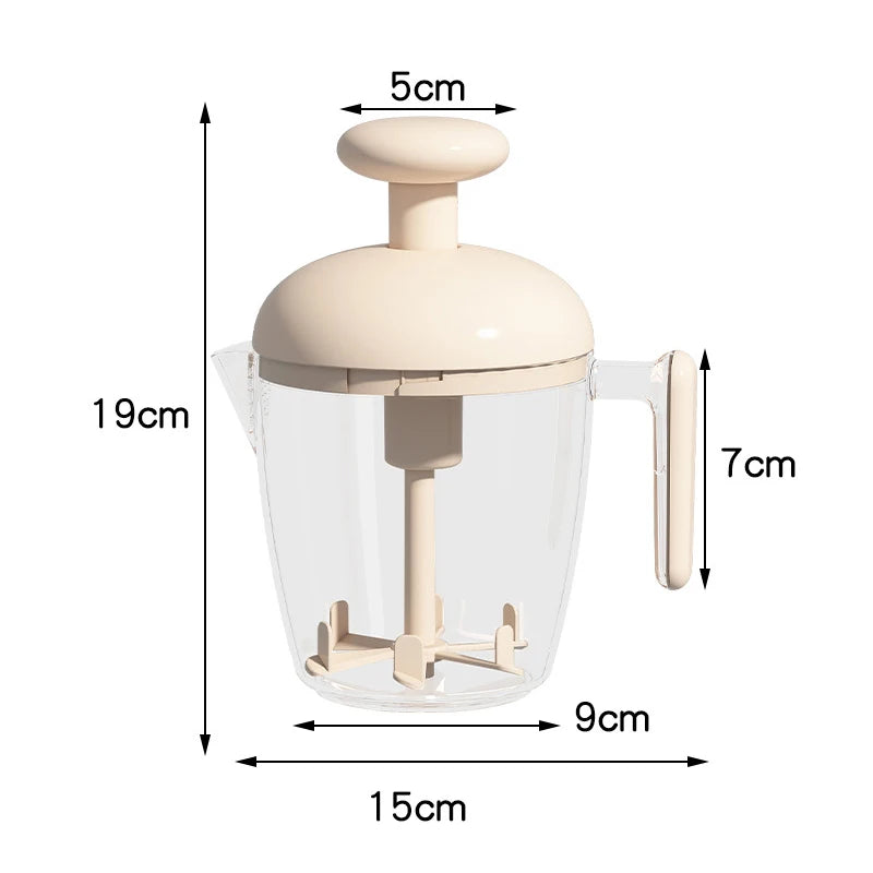 Egg Beater Hand Mixer Semi-Automatic Egg Whisk Milk Frother Handheld Manual Press-type To Beat Egg Whites Baking Tool